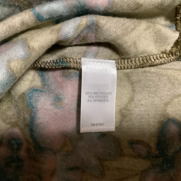 J.Jill Velour V-Neck Tunic, Ochre Moody Watercolor, size XS NWT - Picture 6 of 7